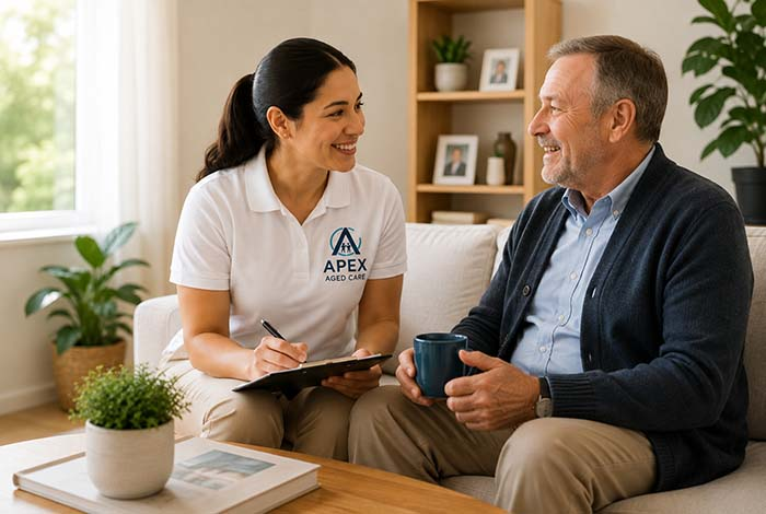 Personalised home care support from Apex Aged Care